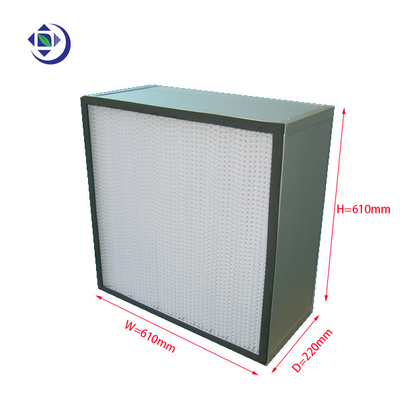 شراء مرشح H13 عالي الكفاءة Hepa ، فلتر Hepa فاصل مطوي عميق 610x610x220mm online manufacture