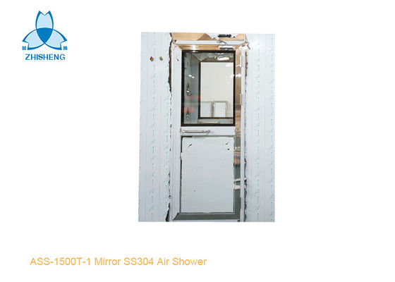 شراء ثلاثة جوانب تهب بمرآة شخص واحد SS304 غرفة دش الهواء مع ضوء الأشعة فوق البنفسجية online manufacture