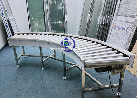شراء PLC Control الفولاذ المقاوم للصدأ 304 ناقل منحني لمواد التمرير online manufacture