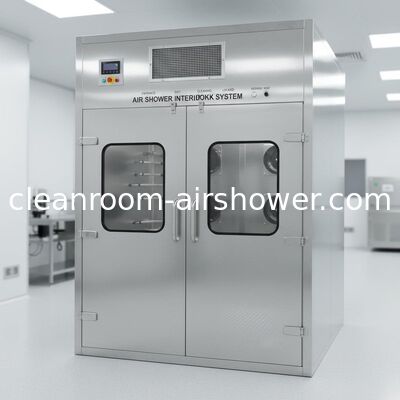 Air Shower Interlock System Yes Cleanroom Air Shower Stainless Steel Construction with HEPA Filter Ensuring Cleanroom Air